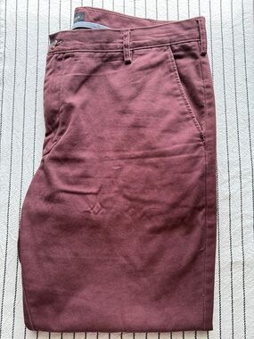 Van Heusen Men's Burgundy Chino Pants
